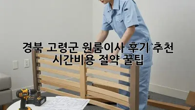 경북 고령군 원룸이사 후기 추천: 시간&비용 절약 꿀팁!