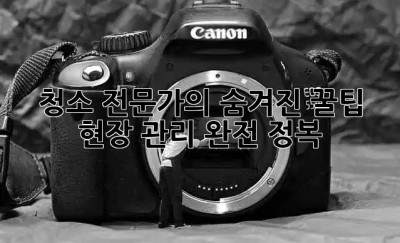 청소 전문가의 숨겨진 꿀팁🍯: 현장 관리 완전 정복!