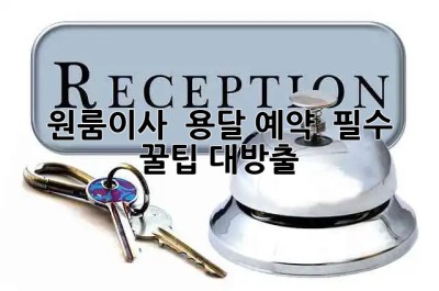 원룸이사 🚚 용달 예약 🗓️ 필수! 꿀팁 대방출 🍯