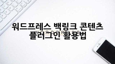 워드프레스 백링크 콘텐츠 플러그인 활용법