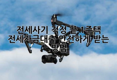 전세사기 걱정 끝! 1주택 전세자금대출 안전하게 받는 방법